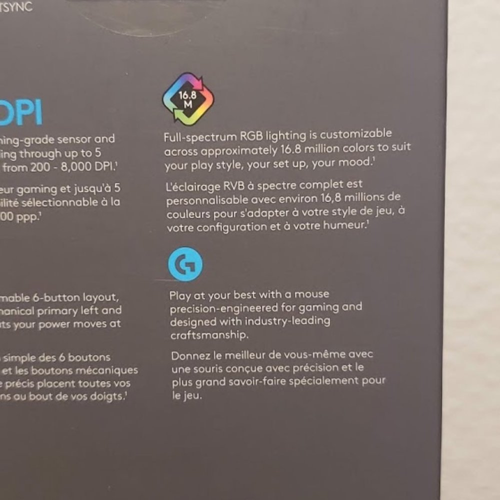 NEW Logitech Wired PC gaming Mouse Computer - Picture 13 of 13